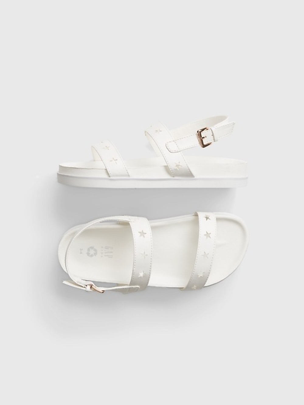 GAP White Star Accent Kids Buckle Strap Sandals